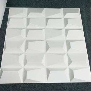 500mm * 500mm 3d panneau nouvelle tendance fond décor latte étanche panneau mural De Pared Foshan Design d'intérieur pour la décoration de la <span class=keywords><strong>maison</strong></span> - Product Image 5