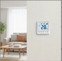 Nuevo Panel de Control LCD Táctil Central para Aire Acondicionado, Control de Ventilador de Tres Velocidades, Termostato Tipo 86, Fuente de Agua
