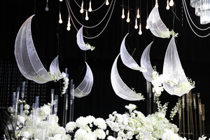 Wedding Prop sắp xếp xếp xếp li lưới và cánh hoa cho đám cưới ngoài trời và tiệc sinh nhật Hoa trần trang trí - Product Image 3