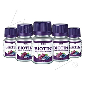 Bouteille de luxe de biotine liquide orale, <span class=keywords><strong>complément</strong></span> de biotine haute puissance pour adultes - Product Image 1