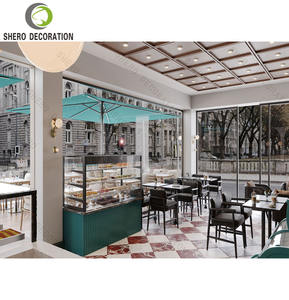 Design d'intérieur exquis pour les cafés, comptoir de bar en marbre personnalisé de luxe, idées de décoration de magasin moderne - Product Image 3