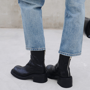 Logo personalizzato realizzato <span class=keywords><strong>con</strong></span> <span class=keywords><strong>stivaletti</strong></span> da donna <span class=keywords><strong>in</strong></span> pelle di alta qualità di lusso e <span class=keywords><strong>suola</strong></span> <span class=keywords><strong>in</strong></span> <span class=keywords><strong>gomma</strong></span> <span class=keywords><strong>con</strong></span> cerniera - Product Image 5