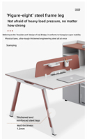 Ensemble de mobilier de bureau moderne et minimaliste : bureau et chaise avec rangement pour immeuble de bureaux