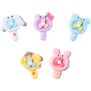 Mini Resin <b>Fan</b> Decorations For Phone <b>Case</b> Diy Craft Accessories Cute Animal Shape ABS Material Circle Design - Product Image 5