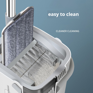 Premium Quality Microfiber <strong>Mop</strong> Set with Self-Wringing <strong>Bucket</strong> Easy Home Cleaning Rectangle Head Plastic <strong>Mop</strong> <strong>and</strong> <strong>Bucket</strong> Wholesale - Product Image 5