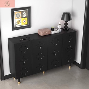 Shoe Cabinet Modern Luxury Entryway Storage Rack Black Multi Layer Shoe Rack For Home Use - Product Image 4