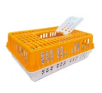Cage à animaux portable en PP/PVC pour le transport d'œufs, pour l'élevage de poulets, cailles et dindes, état neuf, ferme, capacité 90-200 poulets