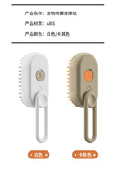 Brosse à vapeur rechargeable pour animaux de compagnie, poils de chien doux, peigne à vapeur pour chat, massage, bain et nettoyage