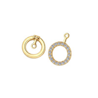 Harga Pabrik Anting Stud Solitaire Moissanite Perak Sterling 925 Warna D VVS Potongan Bulat Perhiasan Berkualitas Grosir