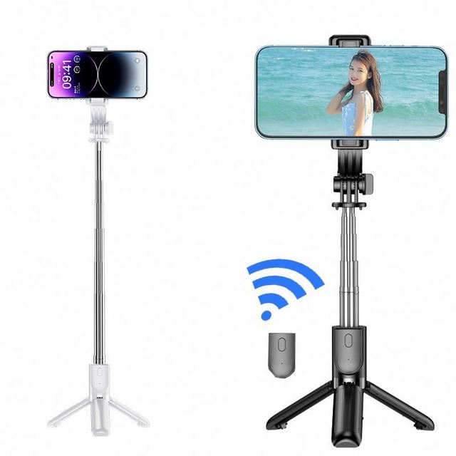 Foldable Mini Tripod Selfie Stick with for Remote Control 770mm Extended Length Portable Design