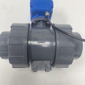 Elektrik küresel vana UPVC/PVC motorlu su vanası 2Way1.6Mpa otomatik açma/kapama valfi sulama havuzu ve PLC cihazı sistemleri için - Product Image 4