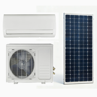 Kit complet de climatiseur solaire hors réseau, panneau solaire, batterie, MPPT, 9000-24000 BTU, DC 48V, onduleur, climatiseur split