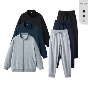 Conjunto <span class=keywords><strong>Deportivo</strong></span> para <span class=keywords><strong>Hombre</strong></span>, 85% Algodón, 15% Poliéster, 300g, Corte Regular, Sólido, Transpirable, Ligero, Traje <span class=keywords><strong>Deportivo</strong></span> para <span class=keywords><strong>Hombre</strong></span> - Product Image 1