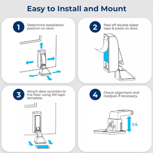 Butée de <span class=keywords><strong>porte</strong></span> magnétique ALD, invisible, montage mural ou au sol, forte adhérence, silencieuse, anti-collision, pour les pièces intérieures, <span class=keywords><strong>sans</strong></span> perçage - Product Image 4