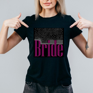 <strong>Bride</strong> Crystal Rhinestone Transfer Motif Design for <strong>Tshirts</strong> - Product Image 1
