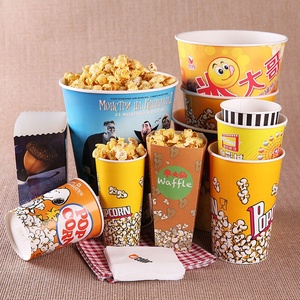 Gobelets à Popcorn Jetables 32 oz 64 oz 85 oz en Papier Kraft – Emballage Alimentaire à Emporter – Boîte Conteneur à Popcorn en Papier - Product Image 1
