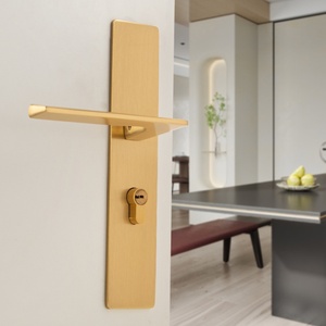 Poignée de <span class=keywords><strong>porte</strong></span> intérieure noire moderne pour salle de bain, avec serrure, pour profil de <span class=keywords><strong>porte</strong></span> en aluminium, ensemble de quincaillerie à levier de différents types - Product Image 4