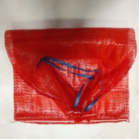 Sac en filet PP rouge à forte capacité pour l'emballage de melons, haricots, choux, oignons, pommes de terre et carottes