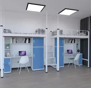 Appartement étudiant <span class=keywords><strong>lit</strong></span> superposé <span class=keywords><strong>bureau</strong></span> combinaison <span class=keywords><strong>lit</strong></span> école dortoir personnel Double couche fer cadre <span class=keywords><strong>lit</strong></span> armoire <span class=keywords><strong>bureau</strong></span> - Product Image 3