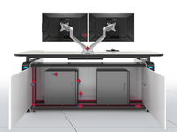 Kesino Direct Sales Système intégré haut de gamme Console intégrée Bureau ergonomique Console de salle de contrôle CCTV Table de console Mobilier
