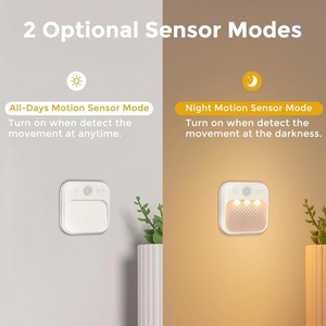 1PCS Lampe de nuit LED à détecteur de mouvement rechargeable avec aimant, idéale pour chambre, escalier, armoire, couloir, cuisine - Product Image 6