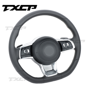Volante Interamente in Pelle Adatto per <span class=keywords><strong>Volkswagen</strong></span> Golf 7.5 GTI MK7 GTS GTD GTE R-Line Golf 7 MK6 GLI CC POLO Passat SCIROCCO TIGUAN - Product Image 3