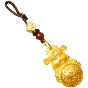Sidaoyuan's New Brass God Of Wealth, gana diariamente una fortuna, 12 signos del zodiaco, llavero, colgante y regalo disponibles - Product Image 1