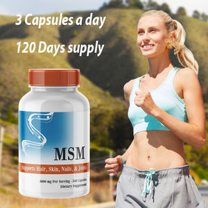 OEM/ODM MSM, Soutient les cheveux, la peau, les ongles et les articulations, Non-OGM, Sans gluten, 3000 mg par portion, 360 capsules - Product Image 4