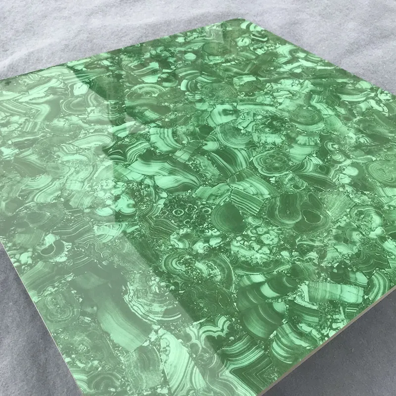Springletile Spaans Decoratieve Tegels Ontwerp Custom Hoogglans Art Keramische Emerald Green Jade Kamer Vloertegel