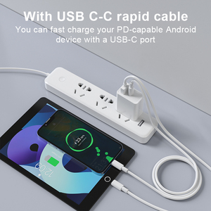 ชุดอุปกรณ์ชาร์จ Schitec Hot Kits USB C กำลังไฟ 20 วัตต์ ชาร์จเร็ว พร้อมอะแดปเตอร์ชาร์จติดผนัง และสายชาร์จ USB C กำลังไฟ 60 วัตต์ สำหรับชาร์จอุปกรณ์มือถือ - Product Image 6