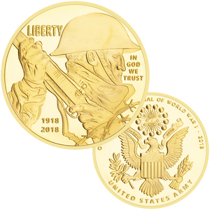 Moneda del <span class=keywords><strong>Centenario</strong></span> chapada en <span class=keywords><strong>oro</strong></span> 1918-2018 World Conflict I Tributo Coleccionable Recuerdo Regalo conmemorativo para fanáticos <span class=keywords><strong>de</strong></span> la historia - Product Image 2