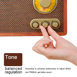 Nuevo Altavoz Inalámbrico Retro de Madera R05 BT 2026, <span class=keywords><strong>Radio</strong></span> Portátil Recargable FM AM SW de 3 Bandas - Product Image 3