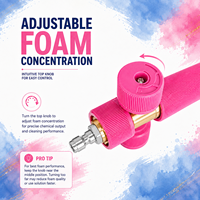 Canon à mousse pour nettoyeur haute pression, pistolet à mousse haute pression, pulvérisateurs de mousse pour lavage de voiture, lanceur de mousse réglable avec bouteille de 100 ml