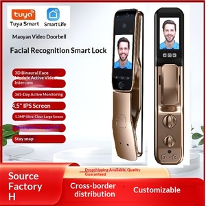 ล็อคประตูกันขโมยด้วยลายนิ้วมือและระบบจดจำใบหน้าพร้อมระบบจับภาพใบหน้า 3 มิติ รุ่น M100RD <span class=keywords><strong>Ttlock</strong></span> - Product Image 2