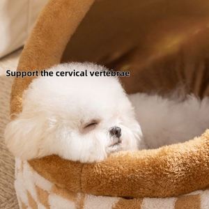 Luxurious Modern Eco-Friendly Polyester Fiber Pet <b>House</b> <b>Bed</b> Spacious Design Dogs Cats Small Animals-Anti-Slip Washable Warmth - Product Image 5