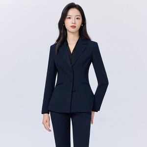 Women's Wool <b>Blend</b> Suit Set Polyester Fabric Anti-Wrinkle Business Formal Workwear Commute Professional Uniform - Product Image 2
