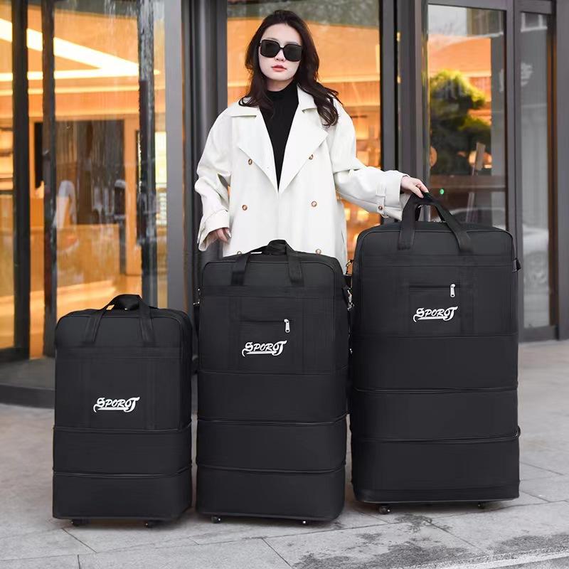 Custom Logo Waterproof Factory Large Capacity Waterproof Foldable  Travelling Luggage Trolley Suitcase Bags