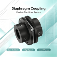 Accouplement à diaphragme SFS JM, diaphragmes en acier inoxydable, diamètre de trou sur mesure OEM, compensation forte des décalages, couple élevé
