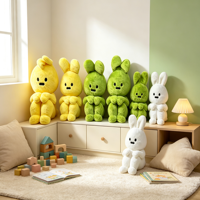 Peluche Lapin Mignon, Poupée Lapin en Peluche Multi-Tailles et Multi-Couleurs, Peluche Lapin Douce pour Décoration Intérieure et Machine à Griffes, Personnalisation OEM