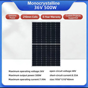 ระบบผลิตพลังงานแสงอาทิตย์แบบพกพา ซิลิคอนผลึกเดี่ยว 36V 500W สำหรับบ้าน ภายนอกบ้าน และเรือ - Product Image 3