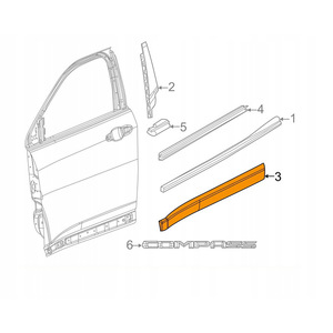 Jeep Compass Body Trim 5UP25RXFAB 5UP24RXFAB Plastic <b>Decorative</b> <b>Plate</b> For 2017-2023 Models - Product Image 5