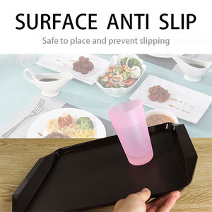 Khay đựng thức ăn bằng nhựa hình vuông cỡ lớn / Có tay cầm, xếp chồng được, dùng cho bữa sáng, bữa trưa, bữa tối, nhà bếp, tiệc tùng, quán bar, nhà hàng - Product Image 5