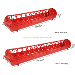 Mangeoire automatique en plastique pour poulets, canards, oies, poulets de chair, longue mangeoire en plastique pour volailles, pour l'alimentation des animaux, utilisation à la ferme - Product Image 5