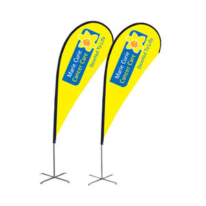 Promosi iklan pameran acara luar ruangan bulu bendera terbang pantai bendera spanduk berdiri Teardrop bendera 100% poliester - Product Image 2