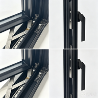 Fenêtre coulissante en aluminium sur mesure, double vitrage en verre trempé, insonorisée, résistante aux impacts d'ouragan, pour balcon