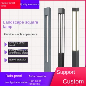 โคมไฟ LED ทรงสี่เหลี่ยมสำหรับภายนอกอาคาร วัสดุเหล็ก กันน้ำ IP66 แสงสีขาวกลาง 2700K ใช้ไฟ AC 220V  ไม่สามารถถอดประกอบได้ พร้อมเซ็นเซอร์ตรวจจับความเคลื่อนไหว ใช้พลังงานแสงอาทิตย์ - Product Image 1
