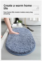 Tapis de sol ovale en chenille de style européen minimaliste