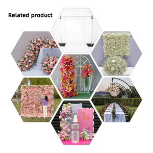 Arco di <span class=keywords><strong>Fiori</strong></span> Artificiali in Seta <span class=keywords><strong>Rosa</strong></span> e Gialla Fatto a Mano per Matrimoni, Natale e Capodanno Cinese - Product Image 5