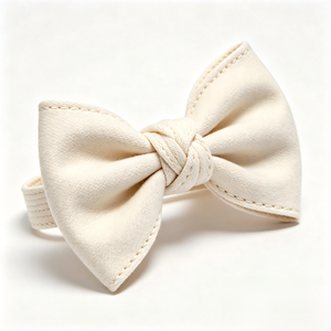 Élégant nœud en satin blanc crème pré-noué pour bouquet de mariage minimaliste, boîte cadeau de fête prénuptiale, ornement floral - Product Image 5