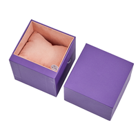 Boîte à bijoux portable personnalisable avec couvercle gaufré et base rembourrée, emballage en papier personnalisé pour cadeaux, emballage de bijoux